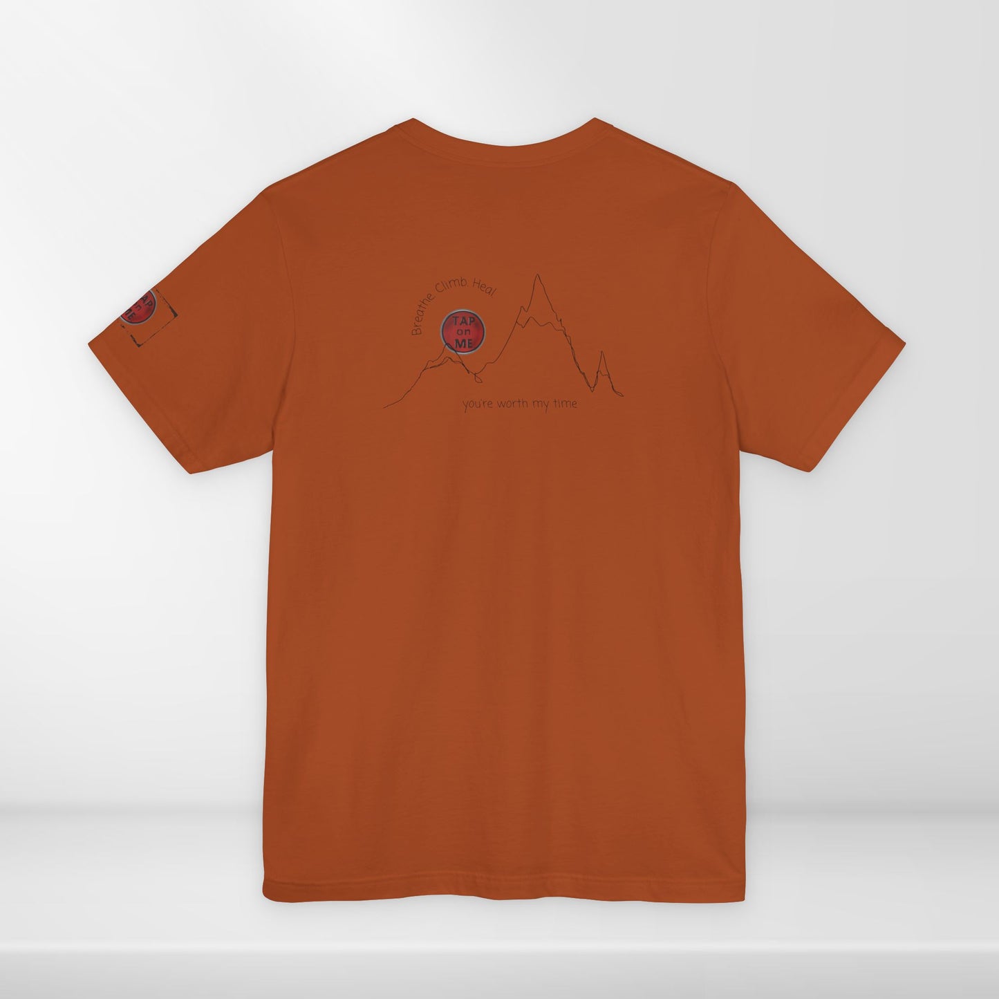 (d12055) Breathe. Climb. Heal. (mountains) short sleeve