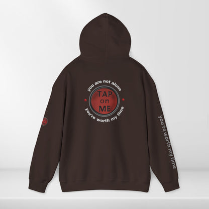 (b30303) You are not alone (shield) heavy hoodie