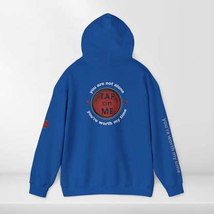 (b30303) You are not alone (shield) heavy hoodie