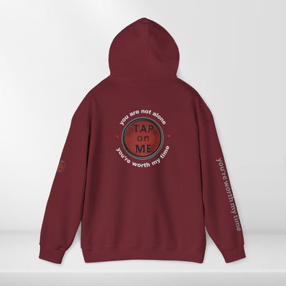 (b30303) You are not alone (shield) heavy hoodie