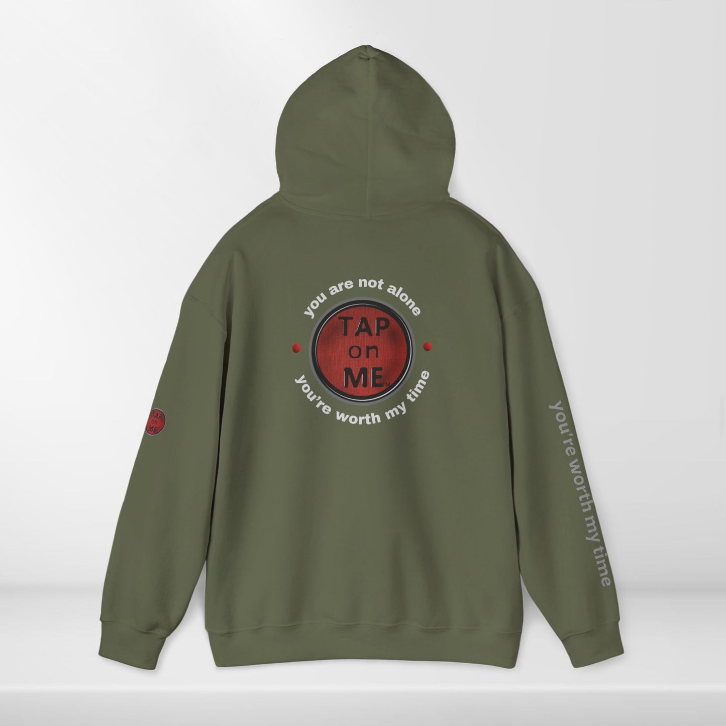 (b30303) You are not alone (shield) heavy hoodie