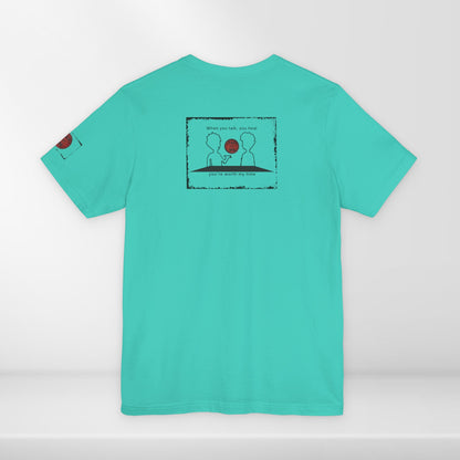 (d10624) When you talk, you heal (outline) short sleeve