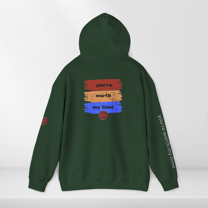 (b30348) You're worth my time (swipe) heavy hoodie