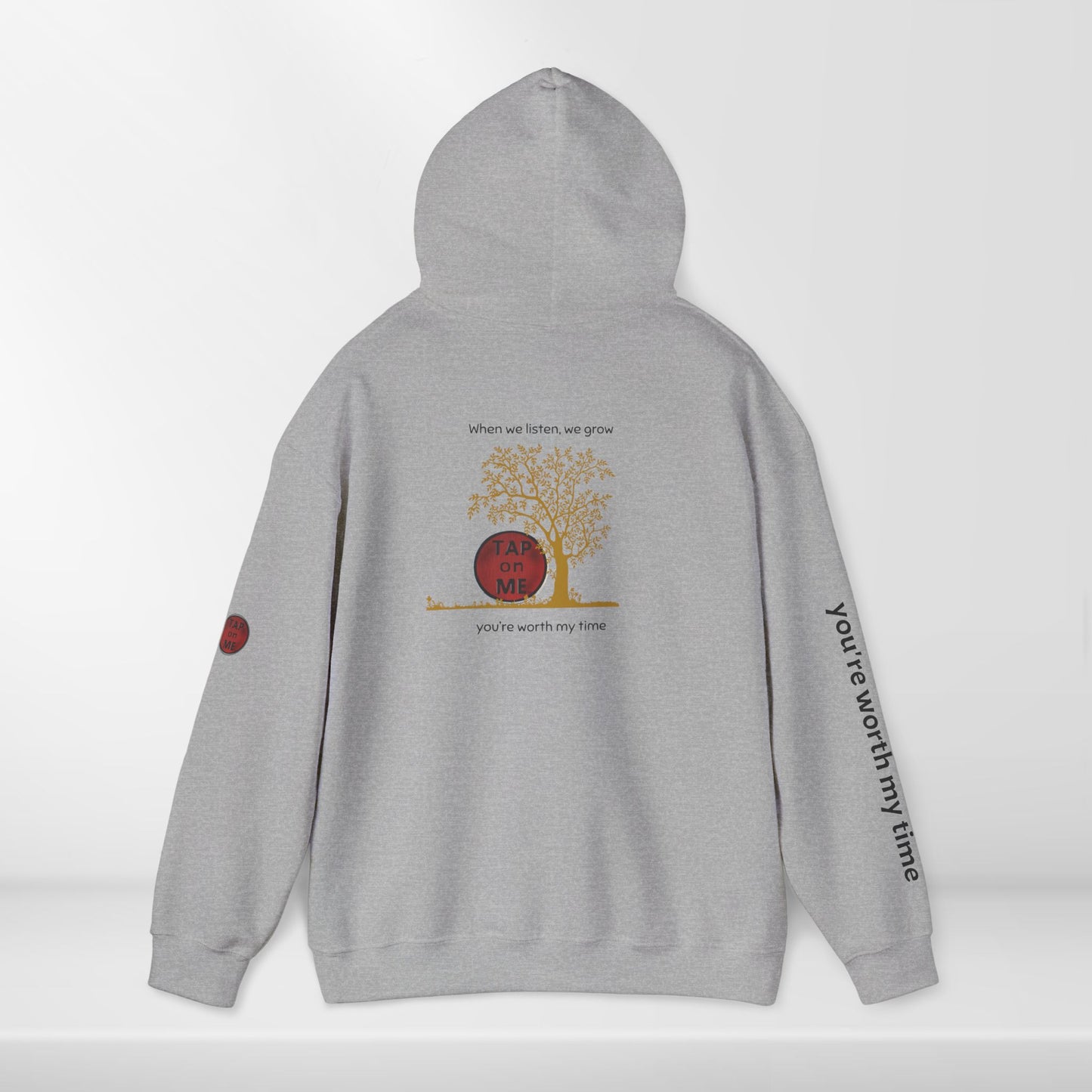 (b30406) When we listen, we grow (tree) heavy hoodie