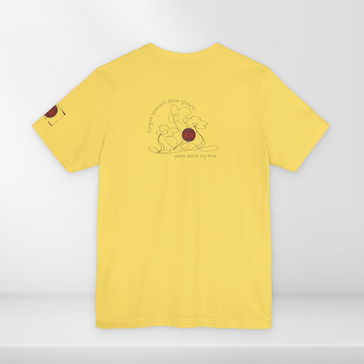(d12058) Forgive yourself, allow growth (flowers) short sleeve